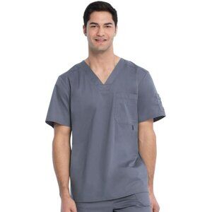Dickies 81722 Men's Gen Flex V-Neck Scrub Top Pewter